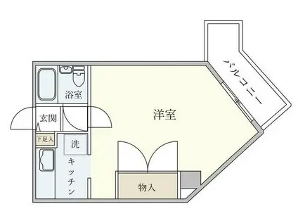 ドエルパラシオン(1K/B1階)の間取り写真