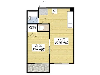 メゾン日吉(1LDK/3階)の間取り写真