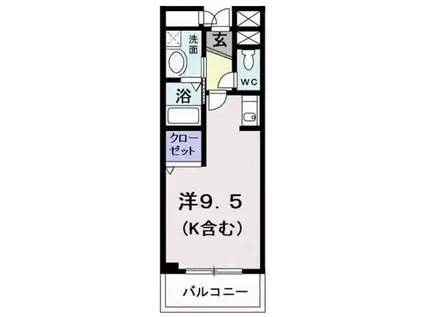 ブレヴェン(ワンルーム/3階)の間取り写真