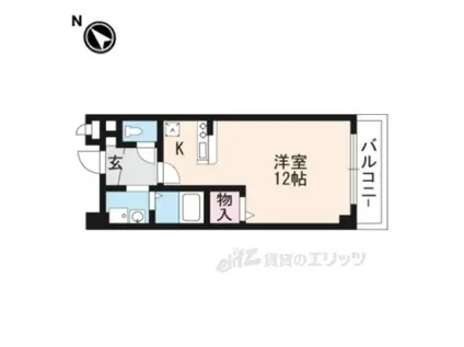 サニーサイドテラスK(ワンルーム/10階)の間取り写真