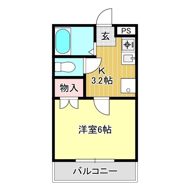 フレーズNODA(1K/3階)の間取り写真