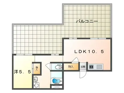 高木マンション(1LDK/4階)の間取り写真