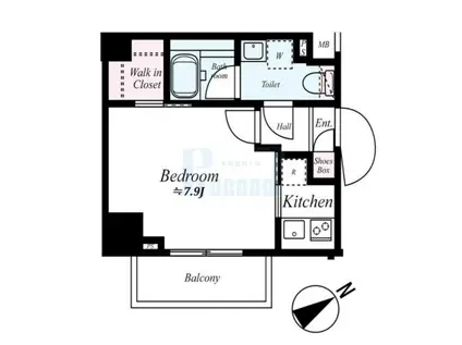 AXAS池袋RESIDENCE(1K/2階)の間取り写真