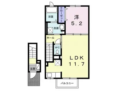 コミュニティ新館 II(1LDK/2階)の間取り写真
