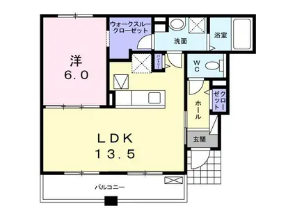 アステール(1LDK/1階)の間取り写真