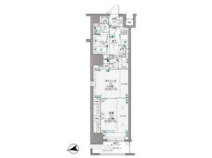 日神デュオステージ浅草三筋(1DK/4階)の間取り写真