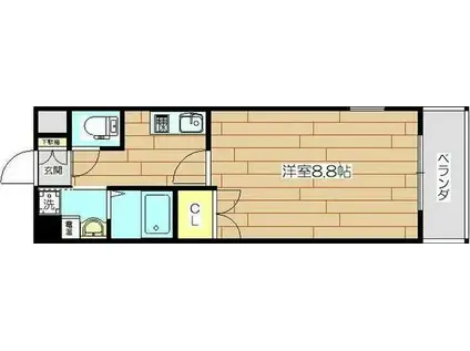 ルーセントパークショア(1K/5階)の間取り写真