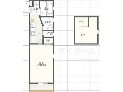 シュパーブサクラ(1K/1階)の間取り写真