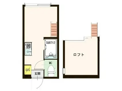 ハーモニーテラス高円寺南II(ワンルーム/1階)の間取り写真