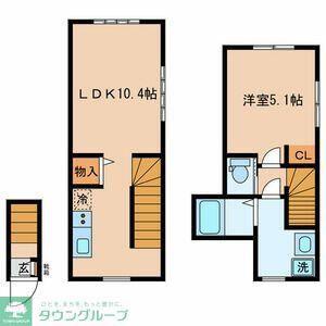 アザレ東武練馬(1LDK/2階)の間取り写真