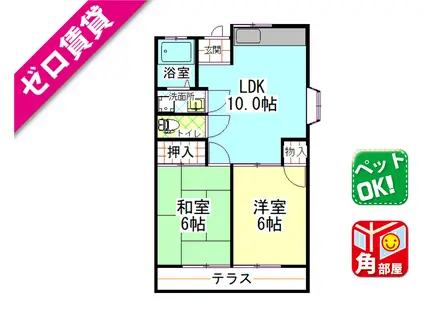 シーサイドハイツ小林(3DK/3階)の間取り写真