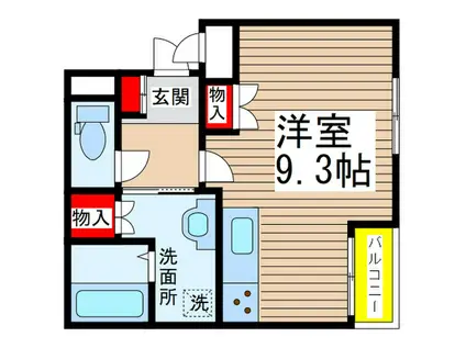 アンビシャス千葉城前(ワンルーム/3階)の間取り写真