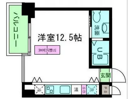 S-CUTE魚崎(ワンルーム/4階)の間取り写真