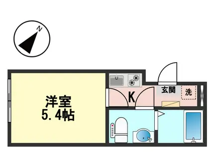 VIETA西小岩(1K/2階)の間取り写真