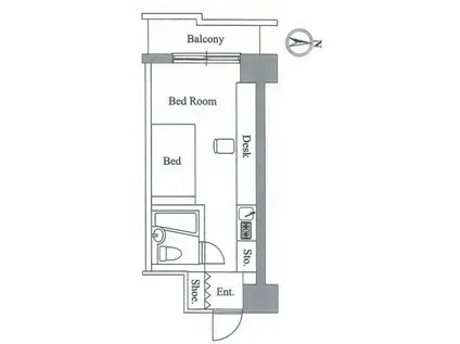 アレックス日乃本(ワンルーム/10階)の間取り写真