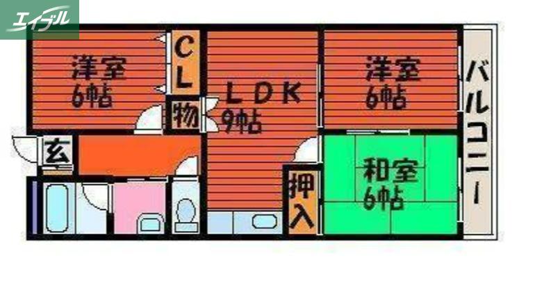 エクセルシティー(3LDK/3階)の間取り写真