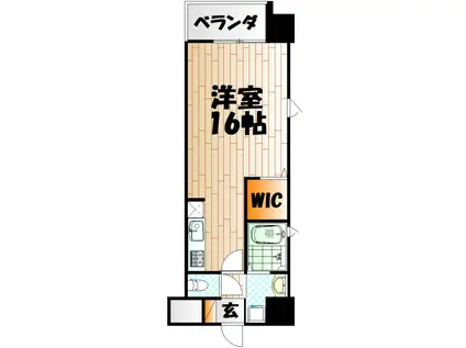 アクシオ三萩野II(ワンルーム/2階)の間取り写真