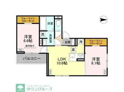 D-ROOM大林PJ(2LDK/2階)の間取り写真
