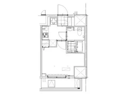 ジェノヴィア草加(1K/14階)の間取り写真