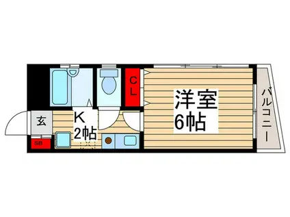 クレールIKEUCHI(1K/3階)の間取り写真