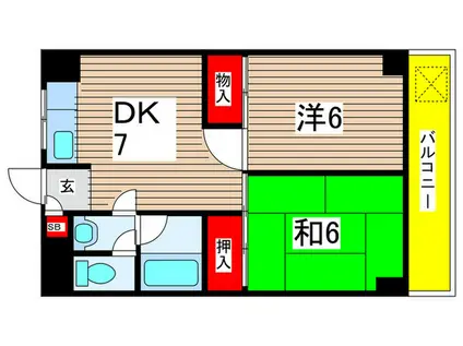 コーポTANAKA(2DK/4階)の間取り写真