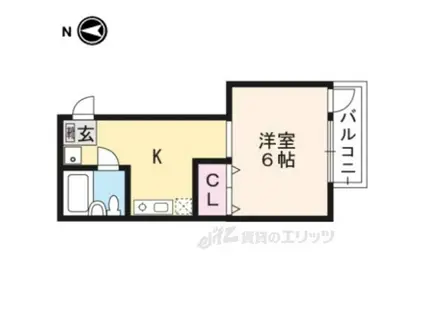 アザレアコーポ(1K/2階)の間取り写真