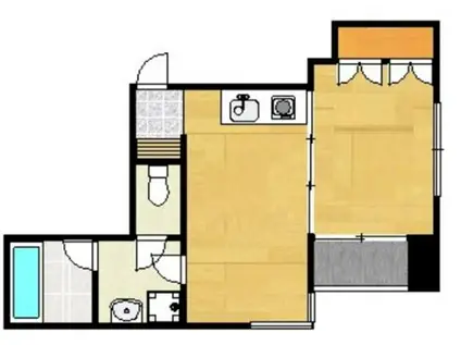 NO59TWINS(1DK/11階)の間取り写真