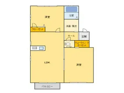 ＪＲ高崎線 新町駅(群馬) 徒歩68分 2階建 築18年(2LDK/2階)の間取り写真