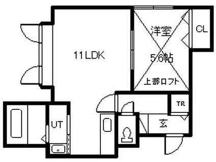  ヴェルヒュッテ名寄大学前(1LDK/2階)の間取り写真