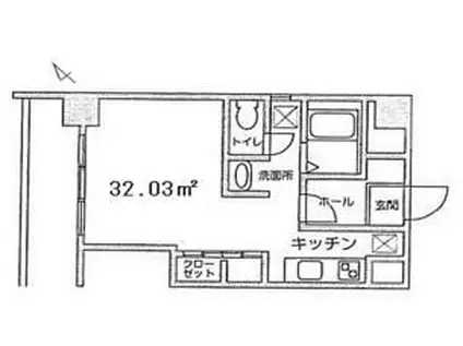 高田馬場ヒルサイドパレス(ワンルーム/6階)の間取り写真