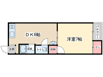 ラパンジール東三国(1DK/4階)の間取り写真