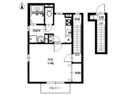プチ・アルジャンII(1K/2階)の間取り写真