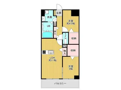 STUDIE小文字通(2LDK/11階)の間取り写真