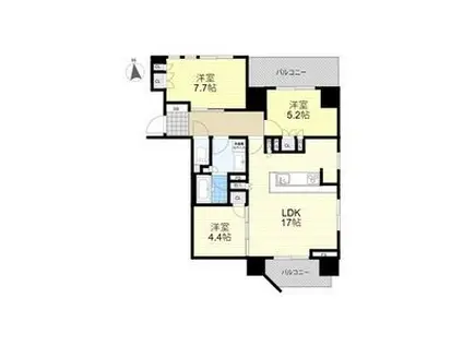 ブランシエラ宇都宮悠久の杜(3LDK/11階)の間取り写真