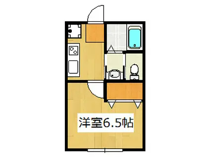 フォルビテッツア市川(1K/1階)の間取り写真