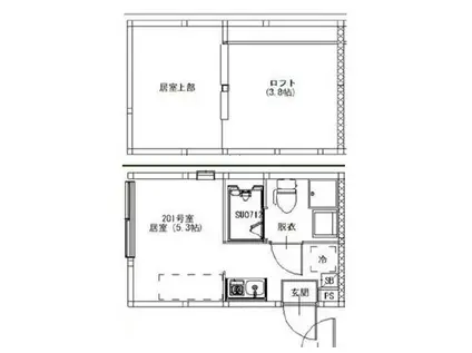 上井草4丁目 NEO AVAND(ワンルーム/2階)の間取り写真