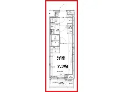 ディップス竹ノ塚駅前(1K/2階)の間取り写真