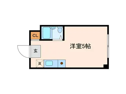 昭和グランドハイツ野田(ワンルーム/8階)の間取り写真