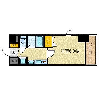 プレサンス千種駅前ネオステージ(1K/5階)の間取り写真