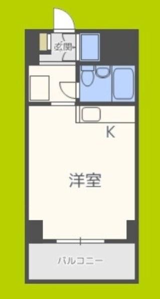 シティハイム新大阪(ワンルーム/8階)の間取り写真