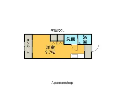 ラフィネニワ(ワンルーム/1階)の間取り写真