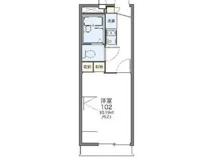 レオパレス小茂根(1K/2階)の間取り写真