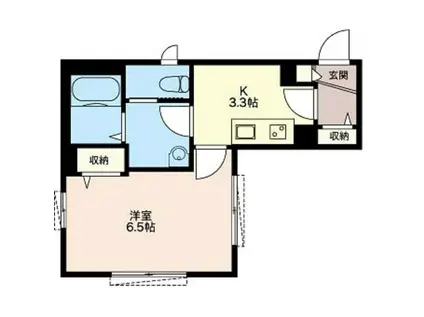 ル・メール(1K/1階)の間取り写真