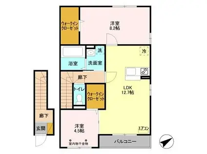 つくばエクスプレス 八潮駅 徒歩24分 2階建 築11年(2LDK/2階)の間取り写真