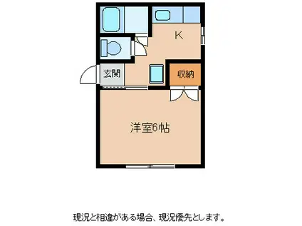 メゾン大門(1K/2階)の間取り写真