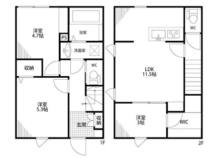 RENARE姥ケ山(3LDK/1階)の間取り写真