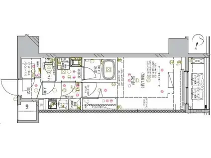 ディアレイシャス西武柳沢(1K/3階)の間取り写真