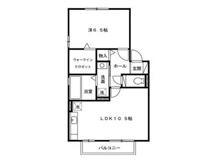 リビングタウン永井E(1LDK/2階)の間取り写真