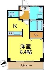 アネックスM&K(1K/3階)の間取り写真