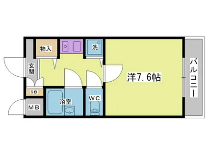 ネオライフ学園緑が丘(1K/3階)の間取り写真